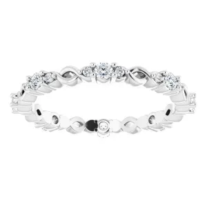 0.32 ct. Round Diamond Eternity Band Stackable Ring