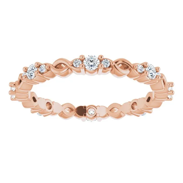 0.32 ct. Round Diamond Eternity Band Stackable Ring