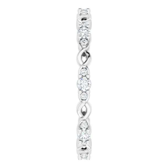 0.34 ct. Round Diamond Eternity Band Stackable Ring