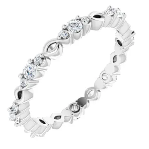 0.34 ct. Round Diamond Eternity Band Stackable Ring