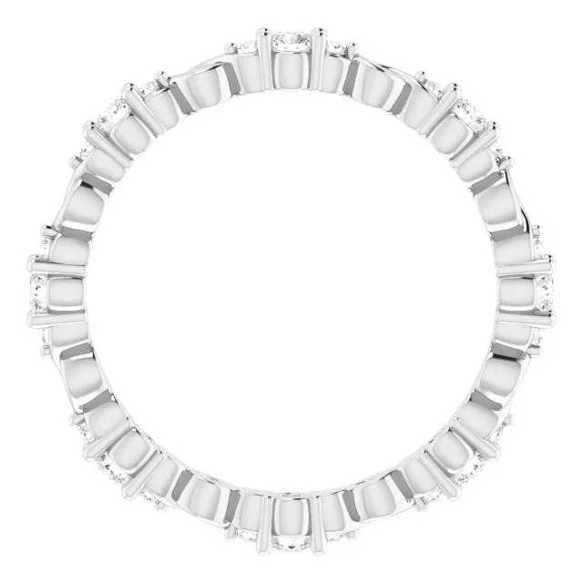 0.34 ct. Round Diamond Eternity Band Stackable Ring