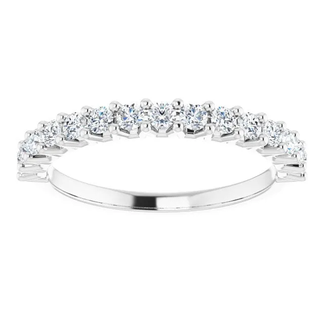 0.50 ct. Round Cut Diamond Stackable Wedding Band