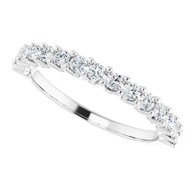 0.50 ct. Round Cut Diamond Stackable Wedding Band