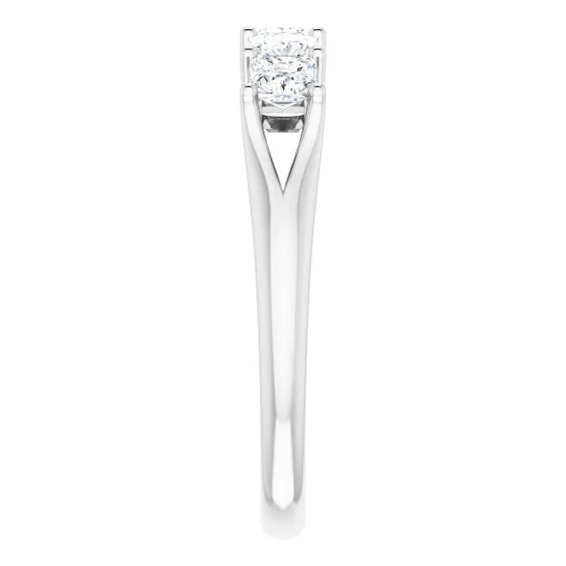 0.90 ct. Princess Cut Diamond Wedding Band 5 Stone Anniversary Ring