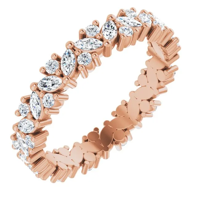 0.96 ct. Marquise & Round Diamond Eternity Band