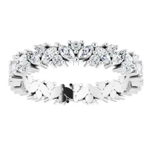 0.96 ct. Marquise & Round Diamond Eternity Band