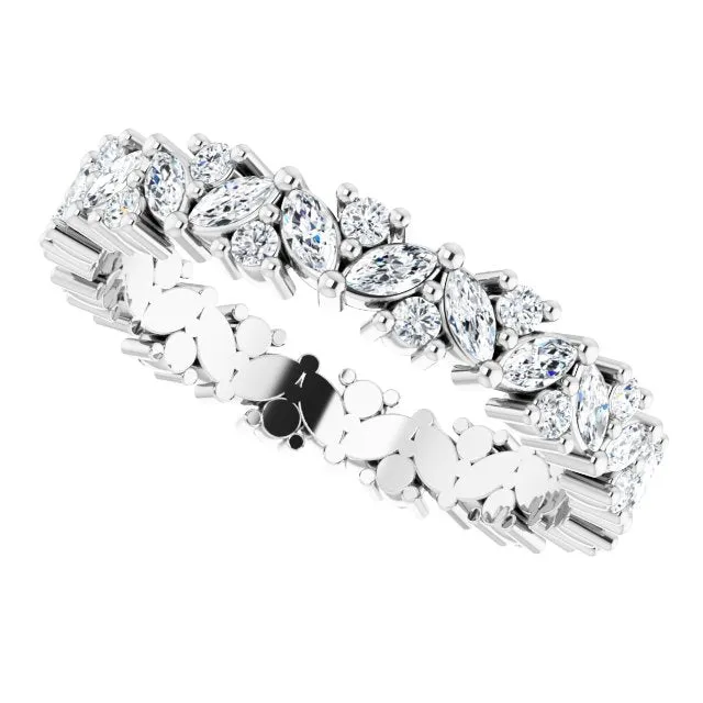 0.96 ct. Marquise & Round Diamond Eternity Band