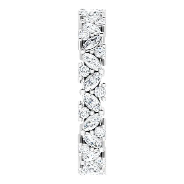0.96 ct. Marquise & Round Diamond Eternity Band