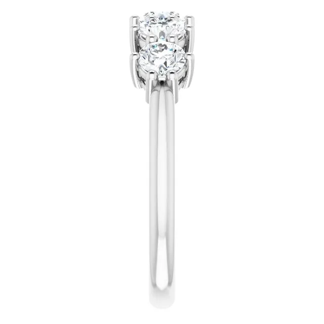 1.00 ct. Round Diamond Band 5 Stone Anniversary Ring