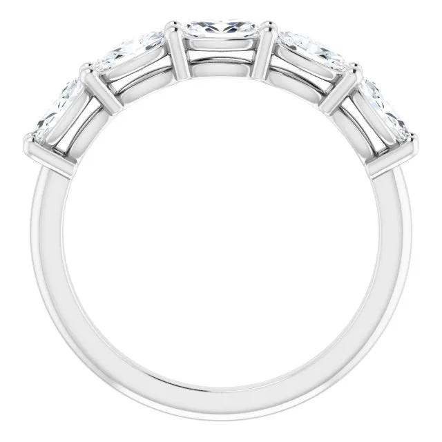 1.05 ct. Oval Cut Diamond Wedding Band East West Set Anniversary Ring