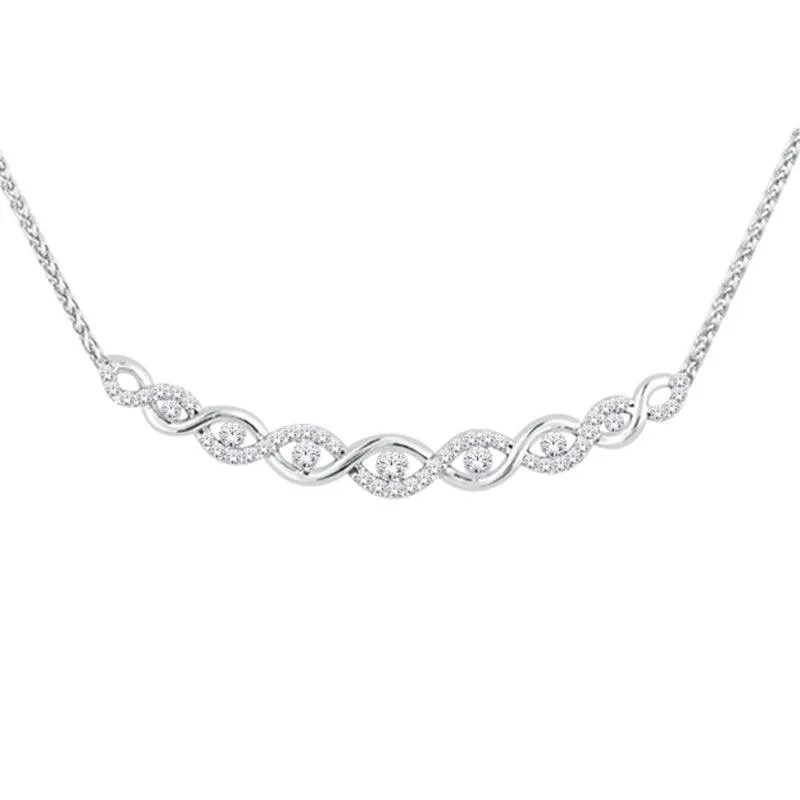 10K White Gold 0.50TDW Lab Grown Diamond Pendant