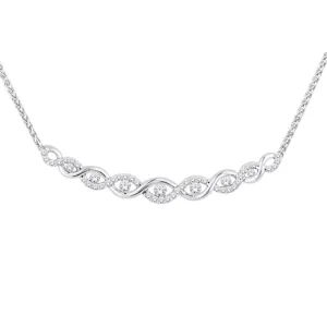 10K White Gold 0.50TDW Lab Grown Diamond Pendant