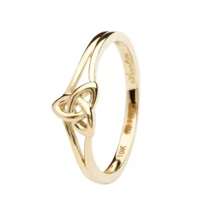10K Yellow Gold Women's Celtic Trinity Knot Ring - 10L84