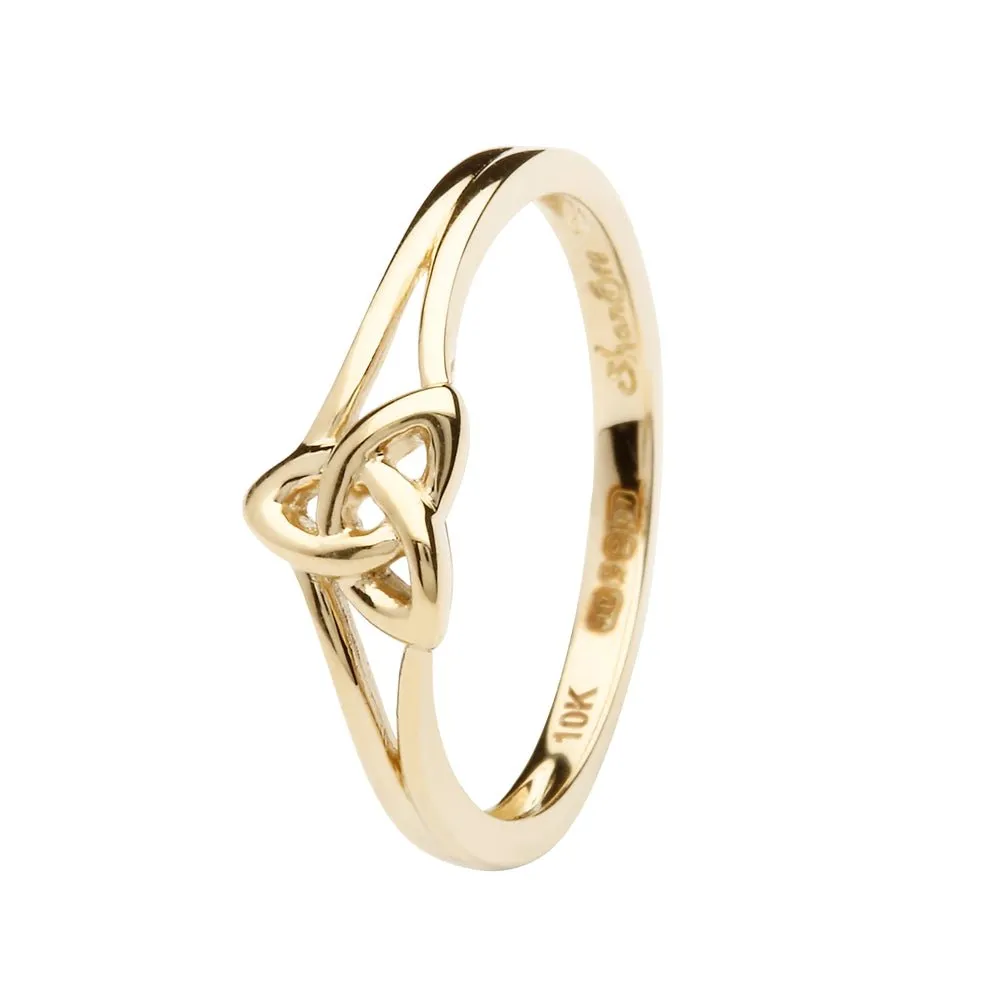 10K Yellow Gold Women's Celtic Trinity Knot Ring - 10L84