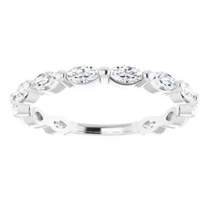 1.20 ct. Shared Prong Marquise Diamond  Wedding Band East-West Set Ring