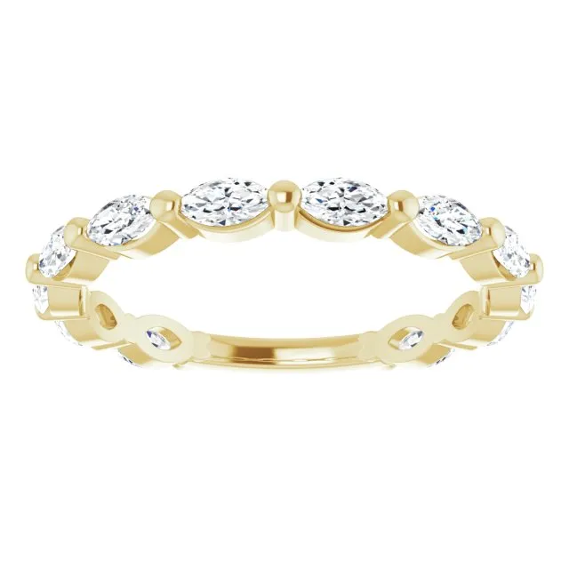 1.20 ct. Shared Prong Marquise Diamond  Wedding Band East-West Set Ring
