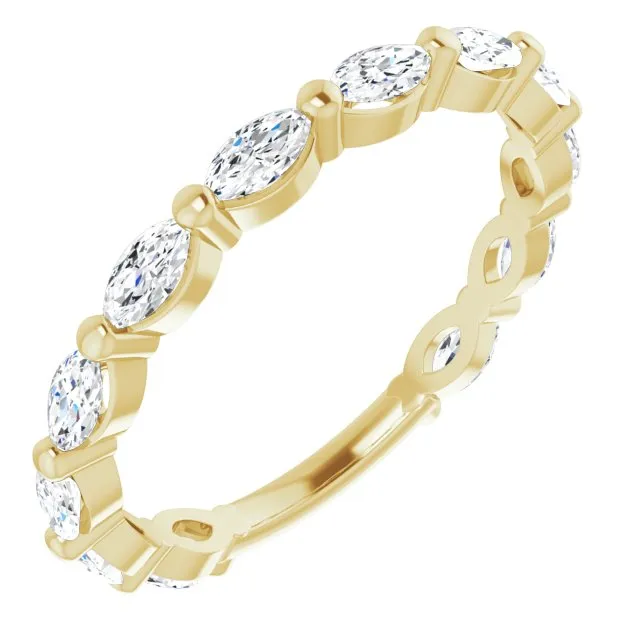 1.20 ct. Shared Prong Marquise Diamond  Wedding Band East-West Set Ring
