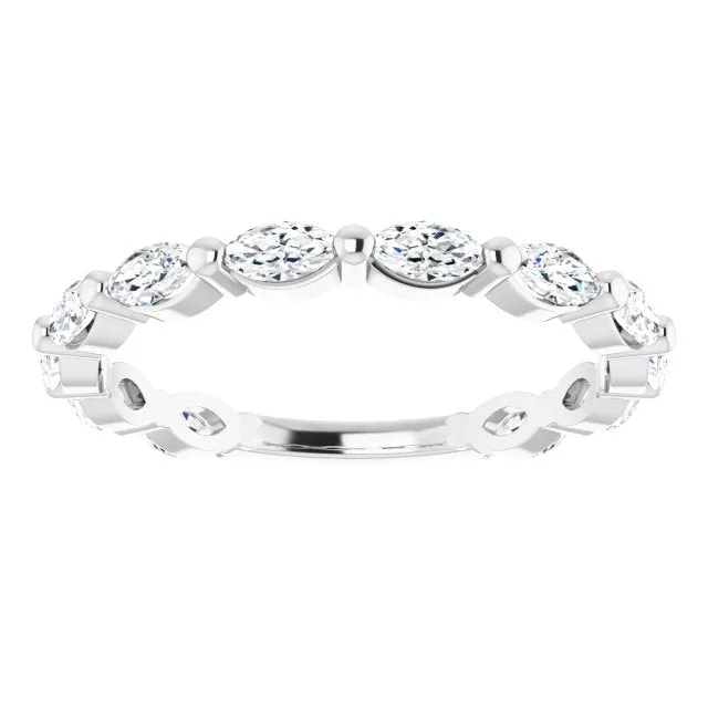 1.20 ct. Shared Prong Marquise Diamond  Wedding Band East-West Set Ring