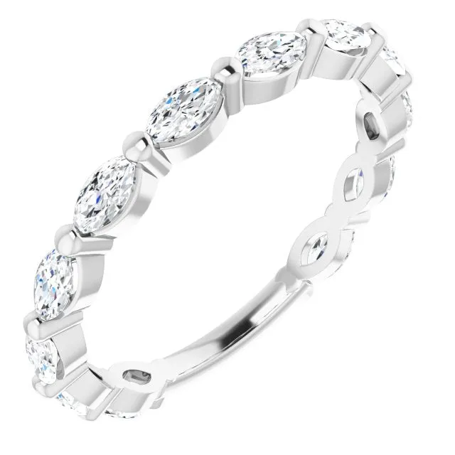 1.20 ct. Shared Prong Marquise Diamond  Wedding Band East-West Set Ring