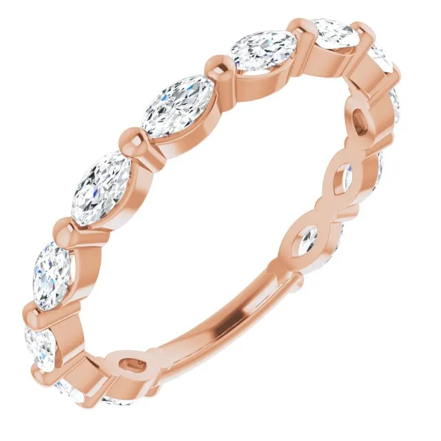 1.20 ct. Shared Prong Marquise Diamond  Wedding Band East-West Set Ring