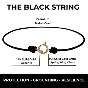 14K Gold Clasp Red String Bracelet - Luck & Protection from Evil Eye