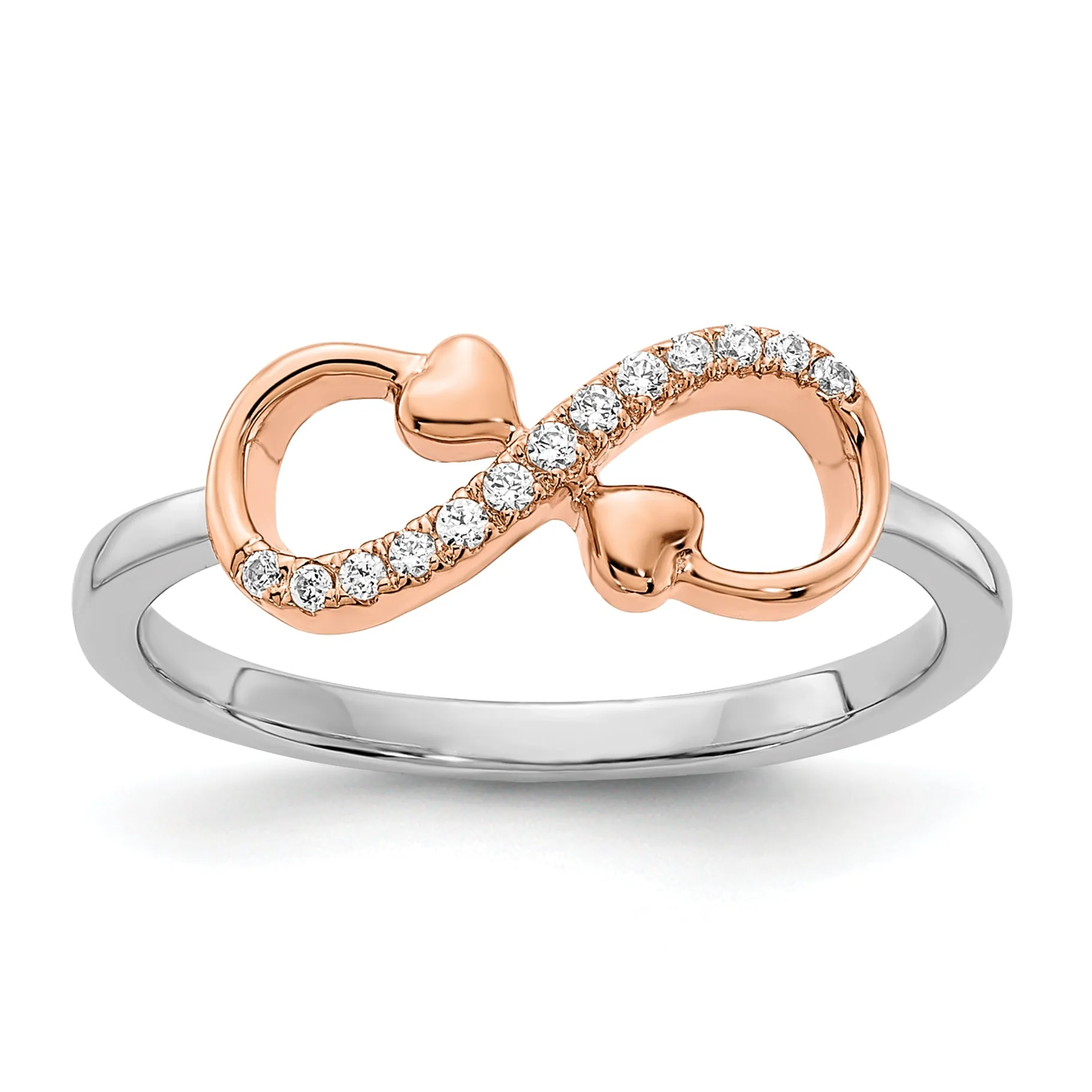 14k Gold Infinity Heart Ring