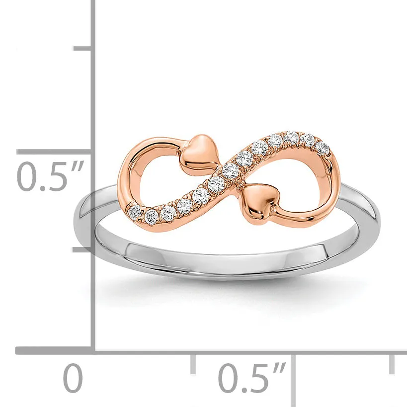 14k Gold Infinity Heart Ring