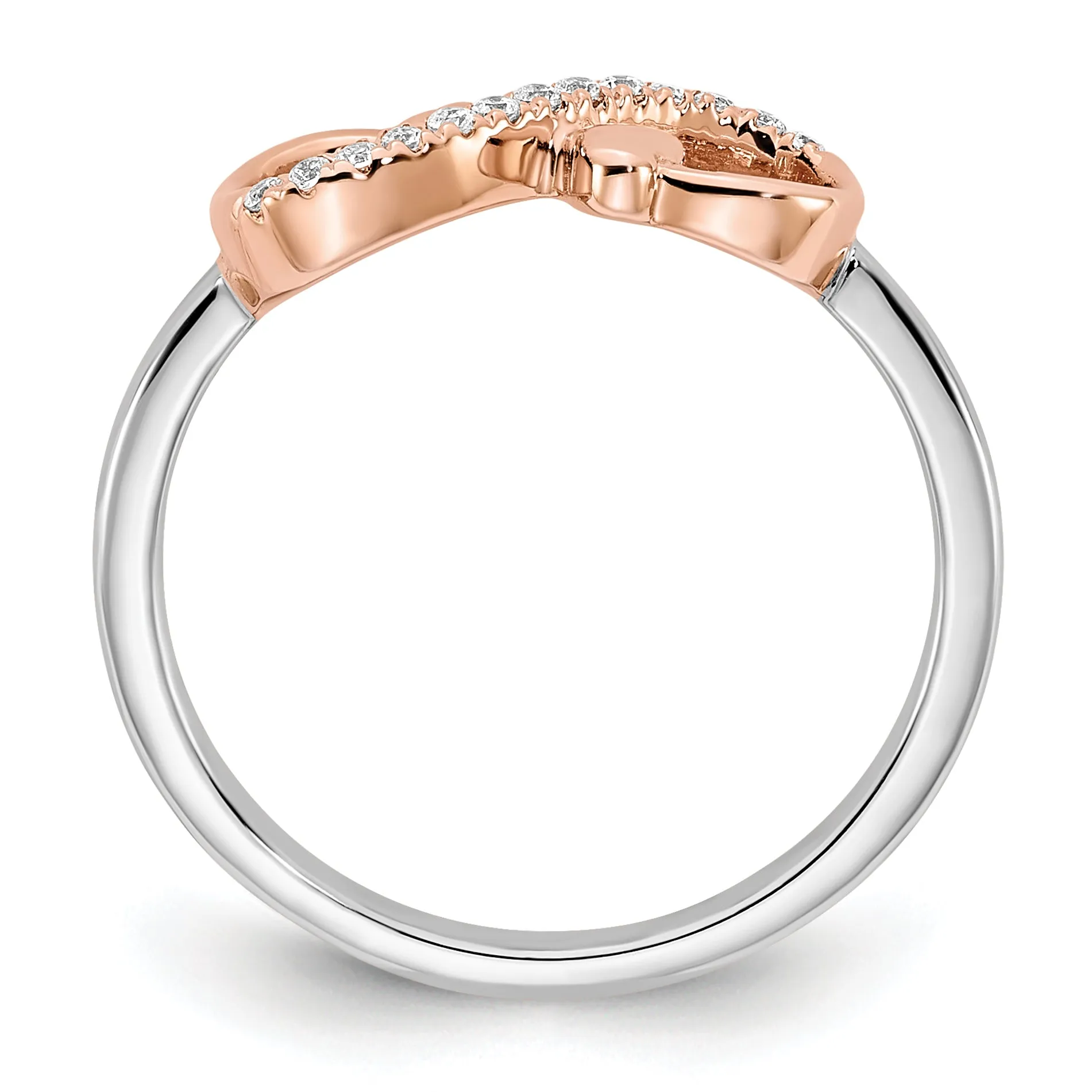 14k Gold Infinity Heart Ring