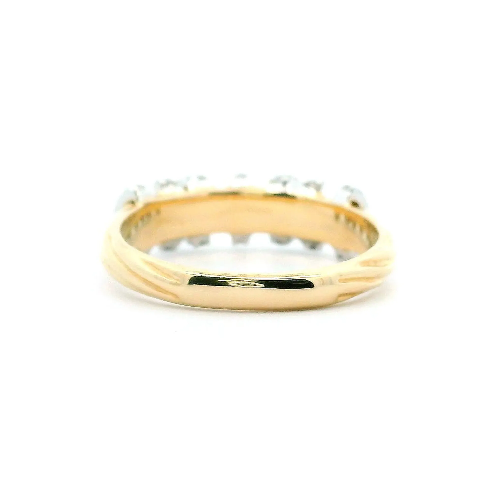 14K Two-Tone Gold 0.30cttw. Diamond Wrap Over Twist Fashion Ring