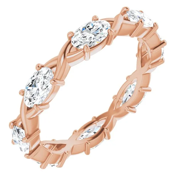 1.68 ct. Oval Diamond Eternity Band Infinity Style Band