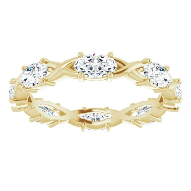 1.68 ct. Oval Diamond Eternity Band Infinity Style Band