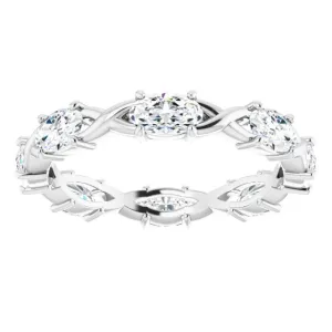1.68 ct. Oval Diamond Eternity Band Infinity Style Band