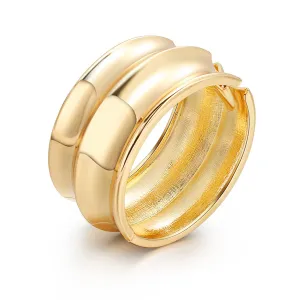 18K Gold-Plated Drum Hinge Bangle