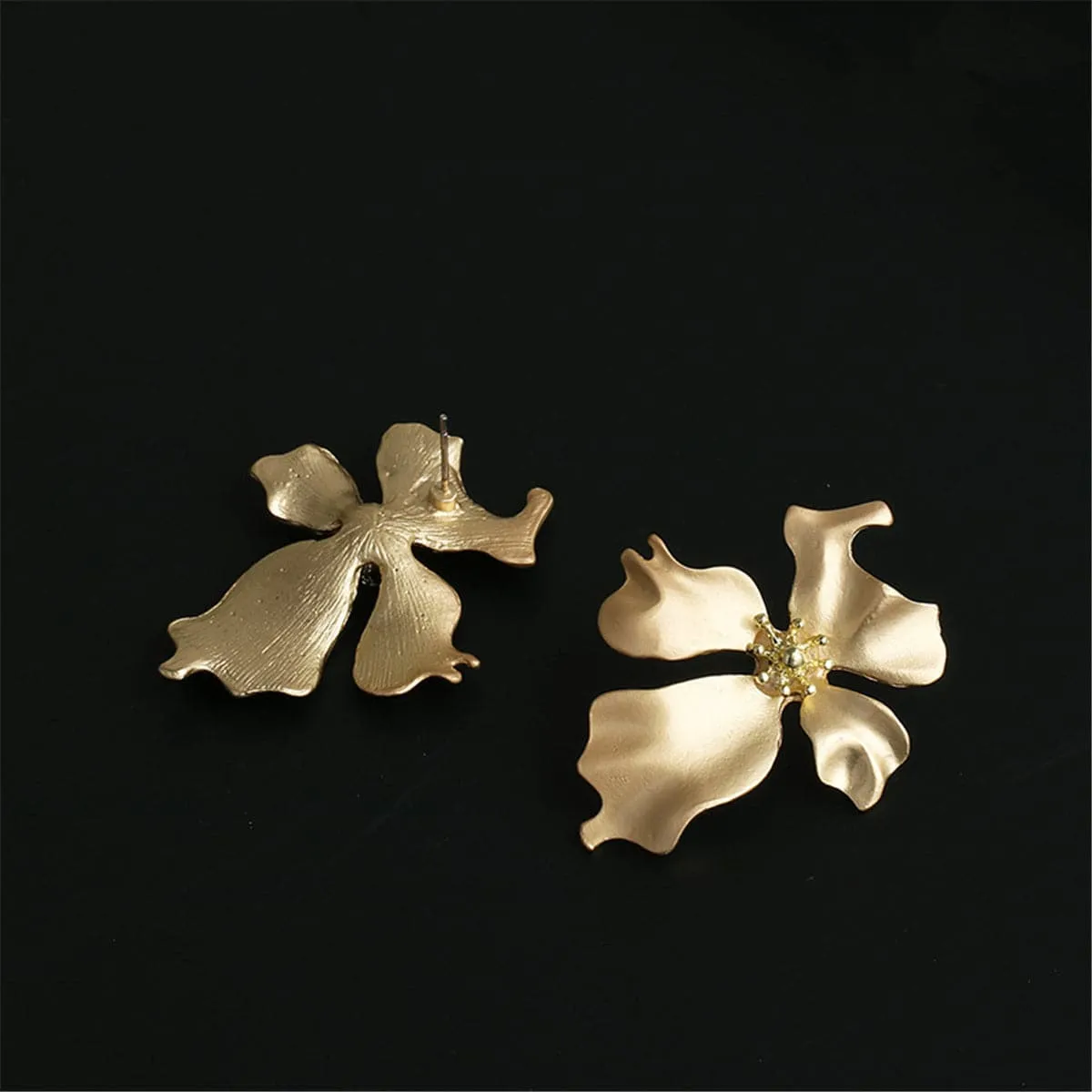 18K Gold-Plated Floral Stud Earrings