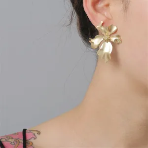 18K Gold-Plated Floral Stud Earrings