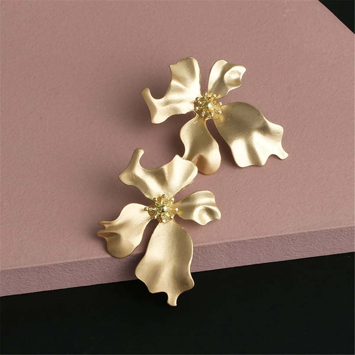 18K Gold-Plated Floral Stud Earrings