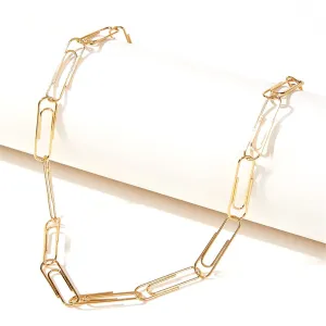 18K Gold-Plated Paper Clip Chain