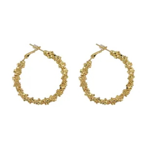 18K Gold-Plated Twisted Hoop Earrings