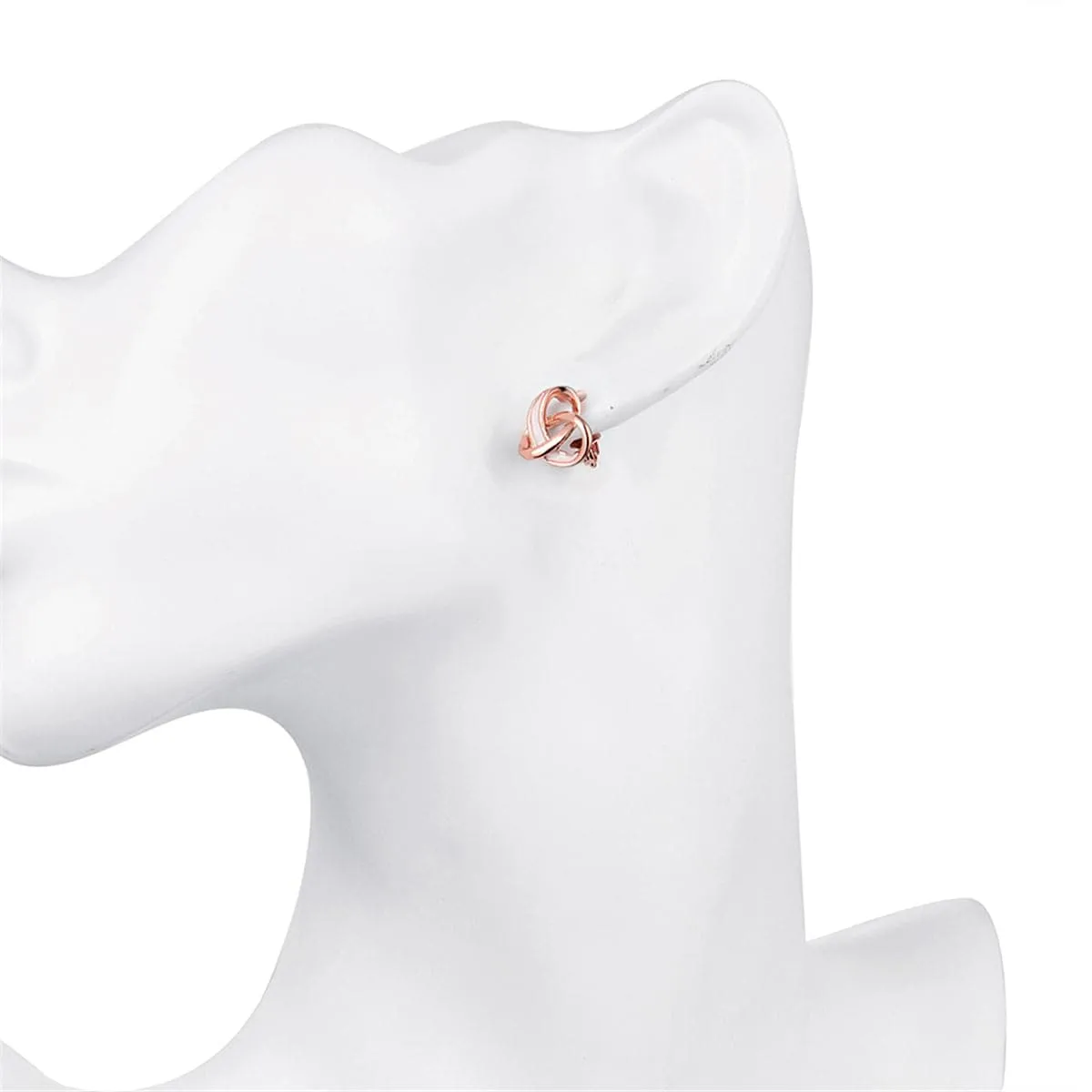 18K Rose Gold-Plated Celtic Knot Stud Earrings