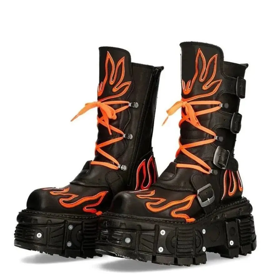 2024 New Women Versatile Retro Dark Punk Style Motorcycle Boots