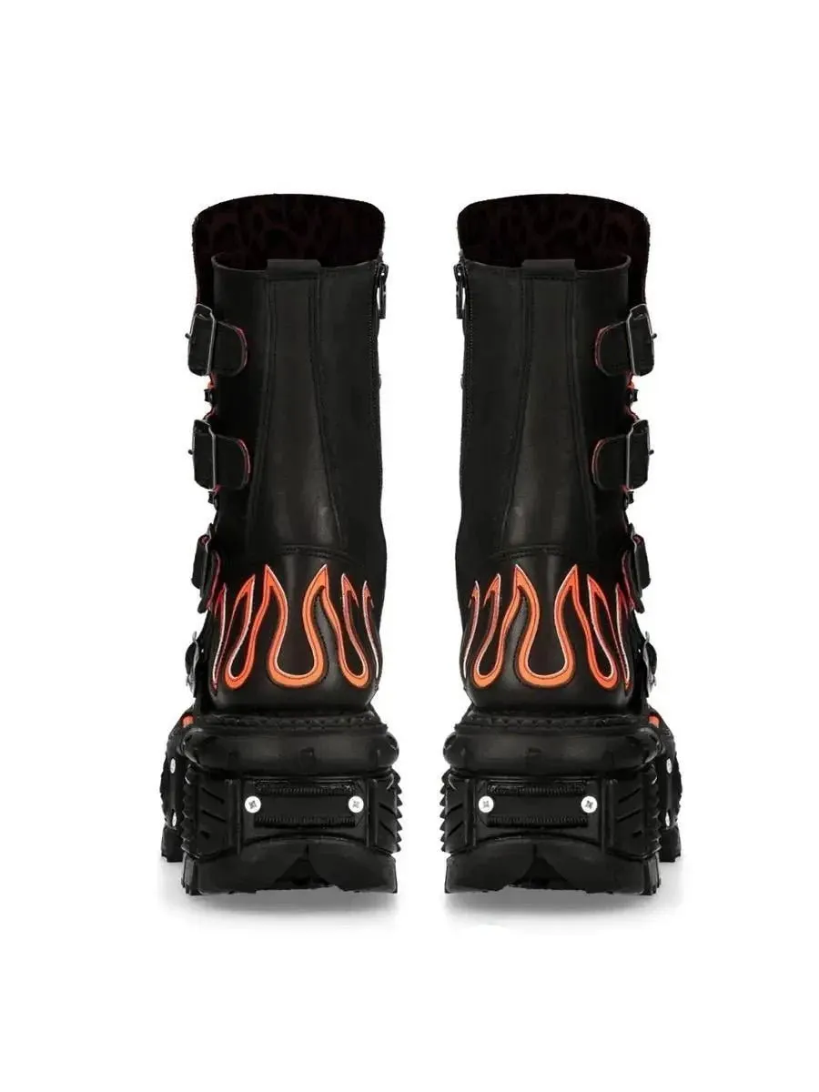 2024 New Women Versatile Retro Dark Punk Style Motorcycle Boots