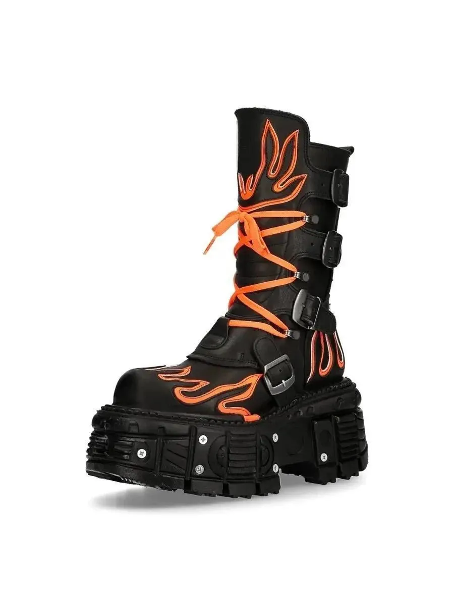 2024 New Women Versatile Retro Dark Punk Style Motorcycle Boots