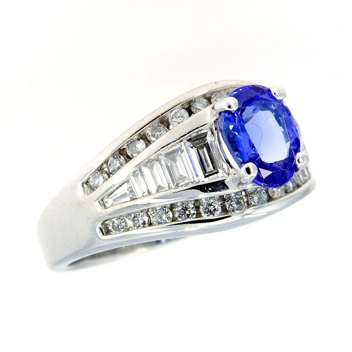 2.43ct Tanzanite & Diamond Ring
