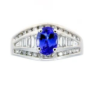 2.43ct Tanzanite & Diamond Ring