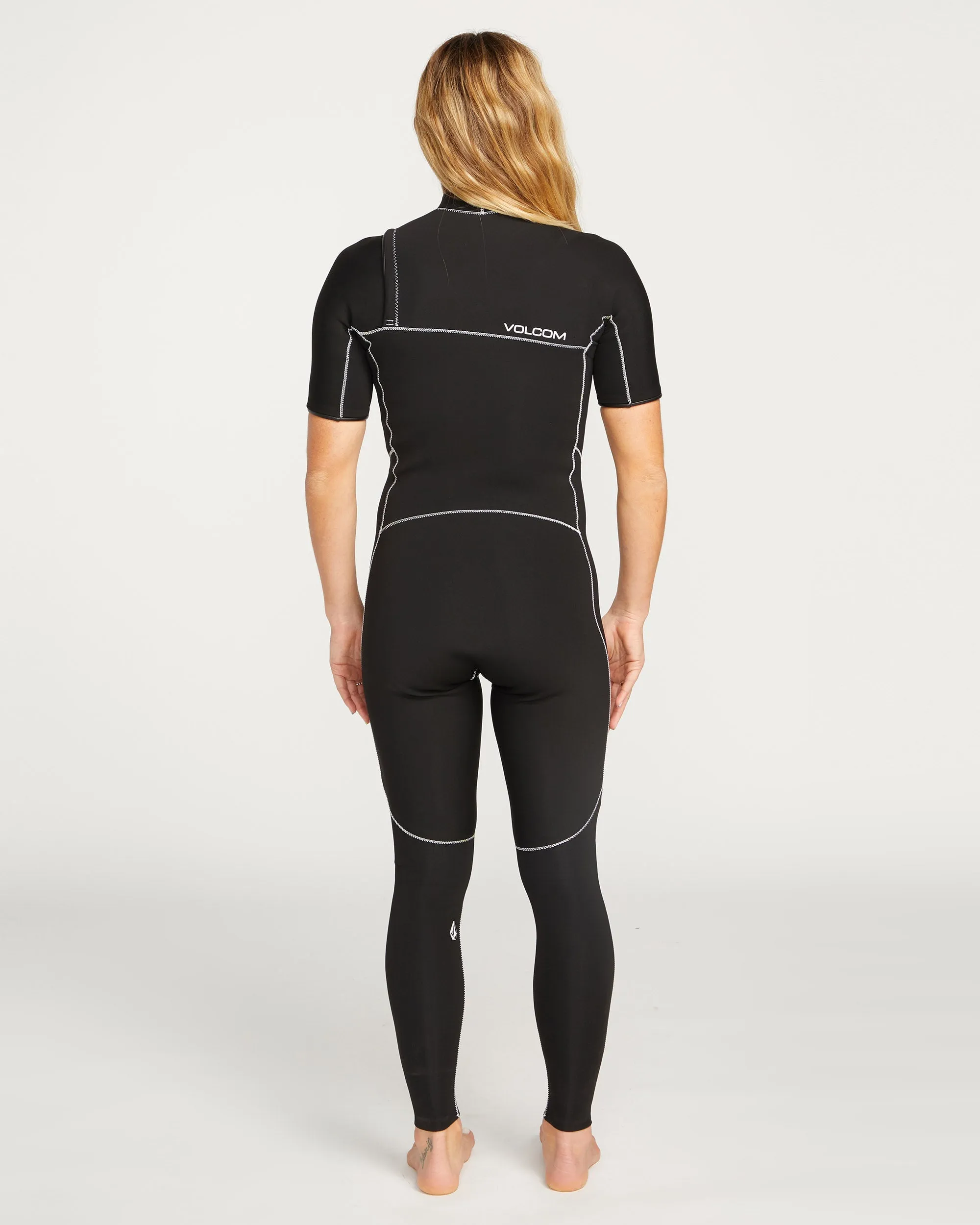 2Mm Short sleeve Chest Zip Wetsuit - BLACK