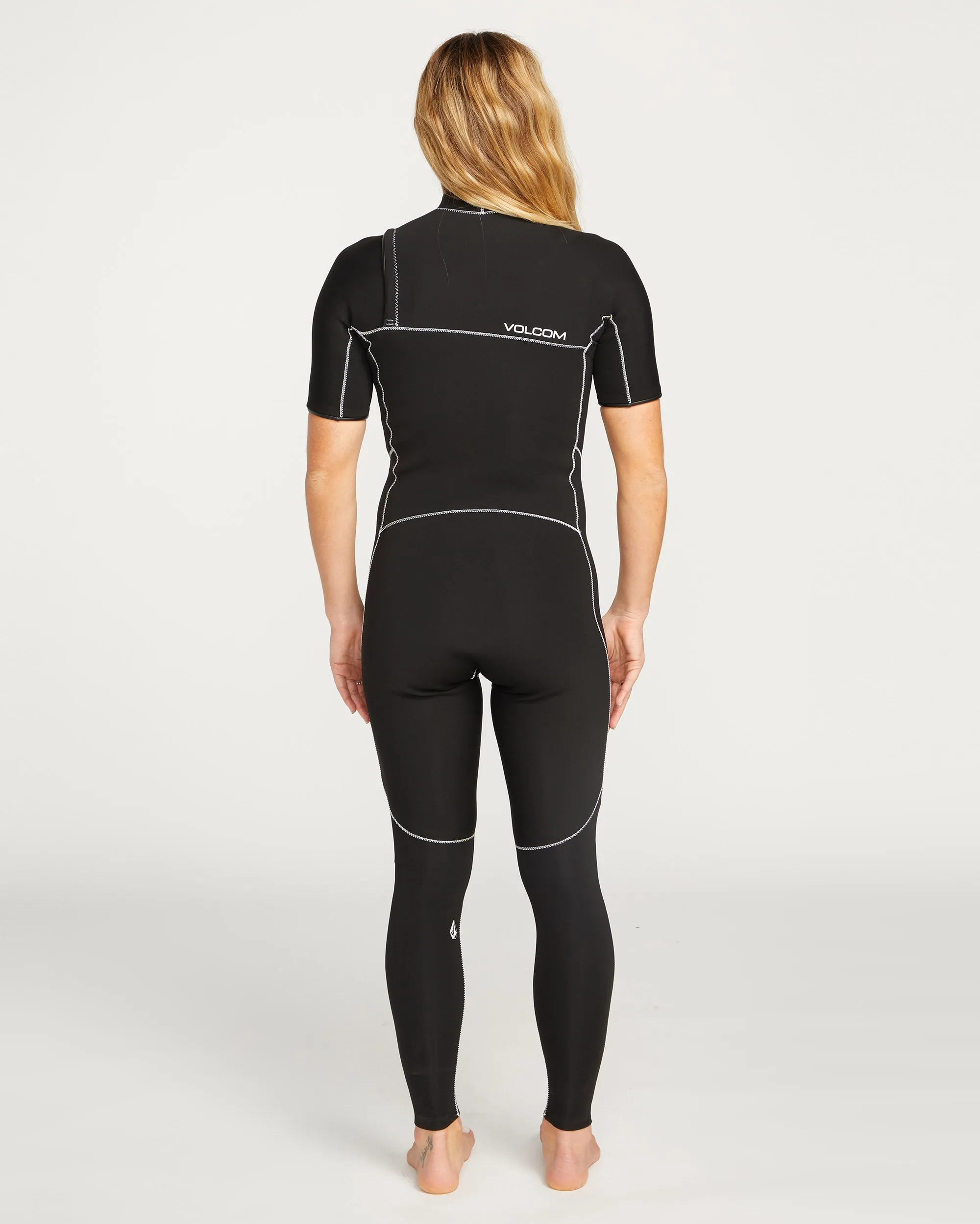 2Mm Short sleeve Chest Zip Wetsuit - BLACK