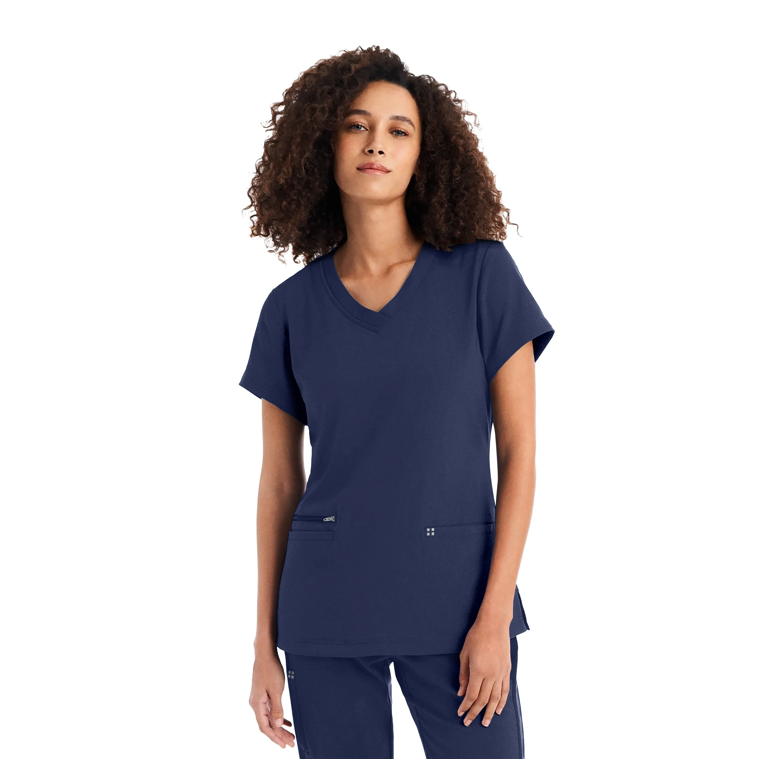 3-Pocket V-Neck Scrub Top