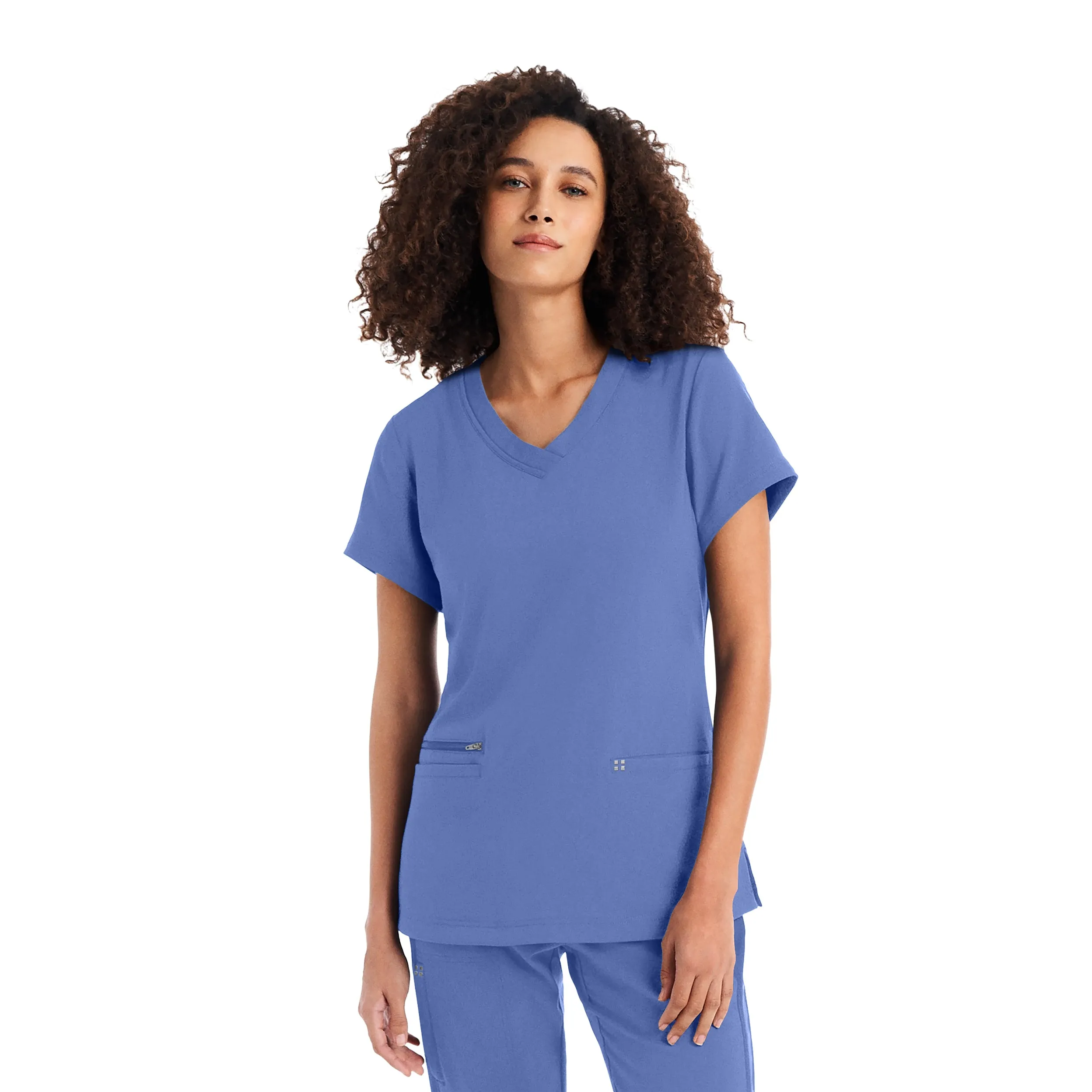 3-Pocket V-Neck Scrub Top