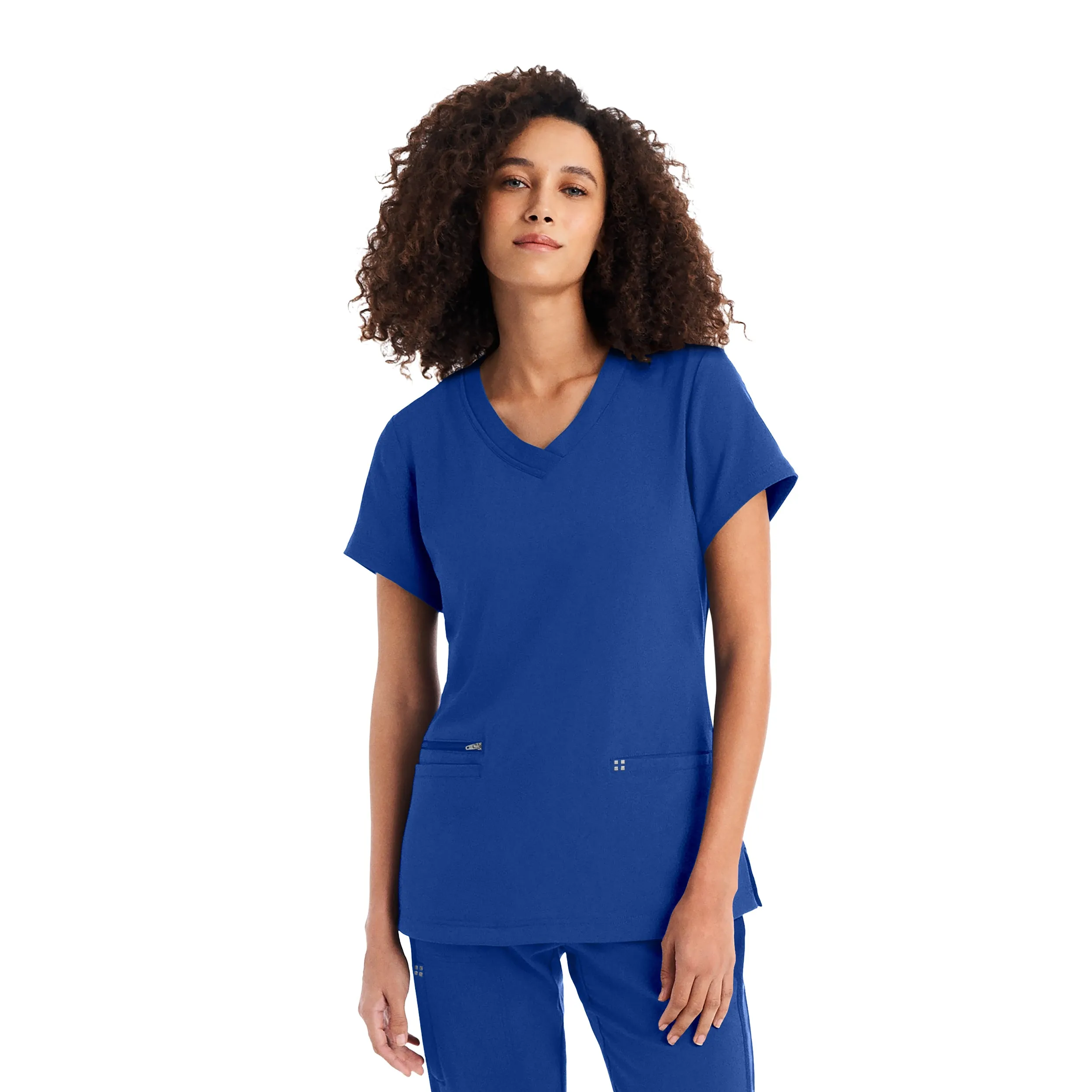 3-Pocket V-Neck Scrub Top