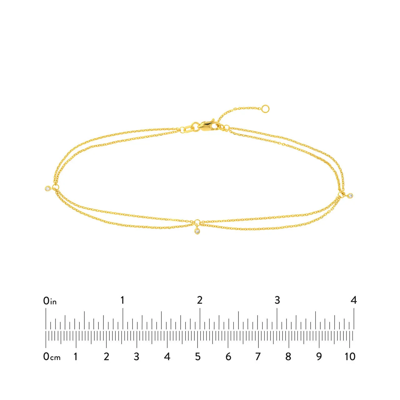 3.00pt Diamond Drape Anklet